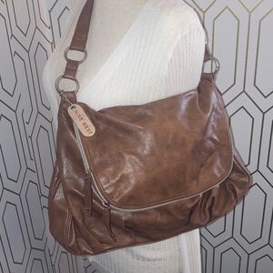 Nine West Brown Shoulder Bag Vegan Leather